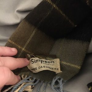 Plaid Cashmere Scarf Unisex